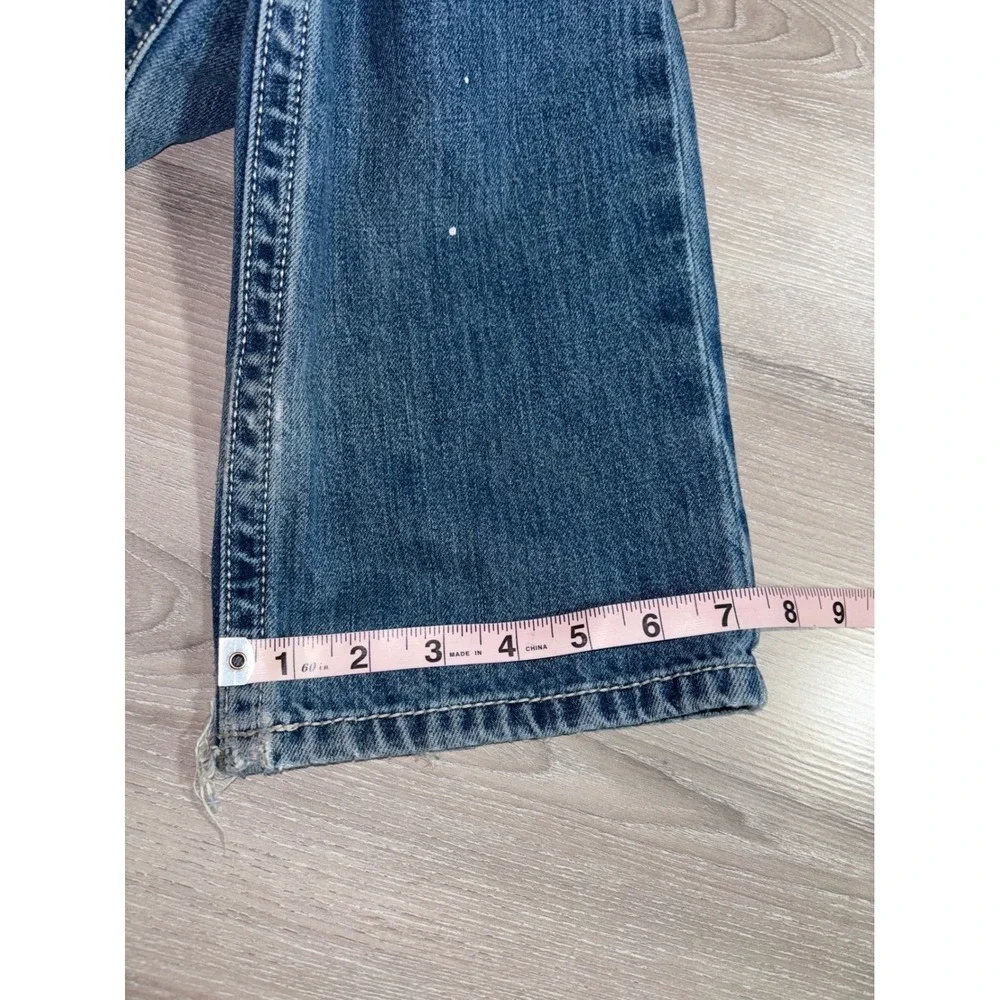 Ariat B5 Boys‎ Slim Jeans Size 16 Med Wash Distressed Western Denim Adjustable